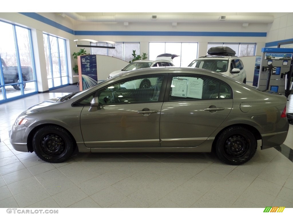 2007 Civic LX Sedan - Galaxy Gray Metallic / Gray photo #2