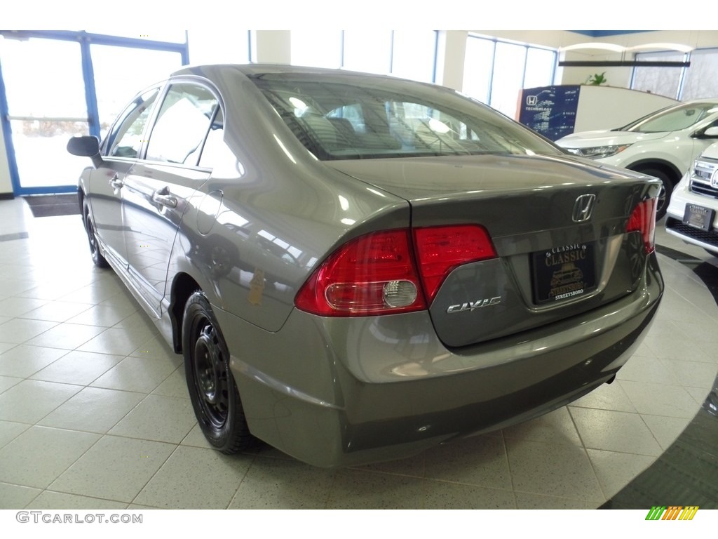 2007 Civic LX Sedan - Galaxy Gray Metallic / Gray photo #3