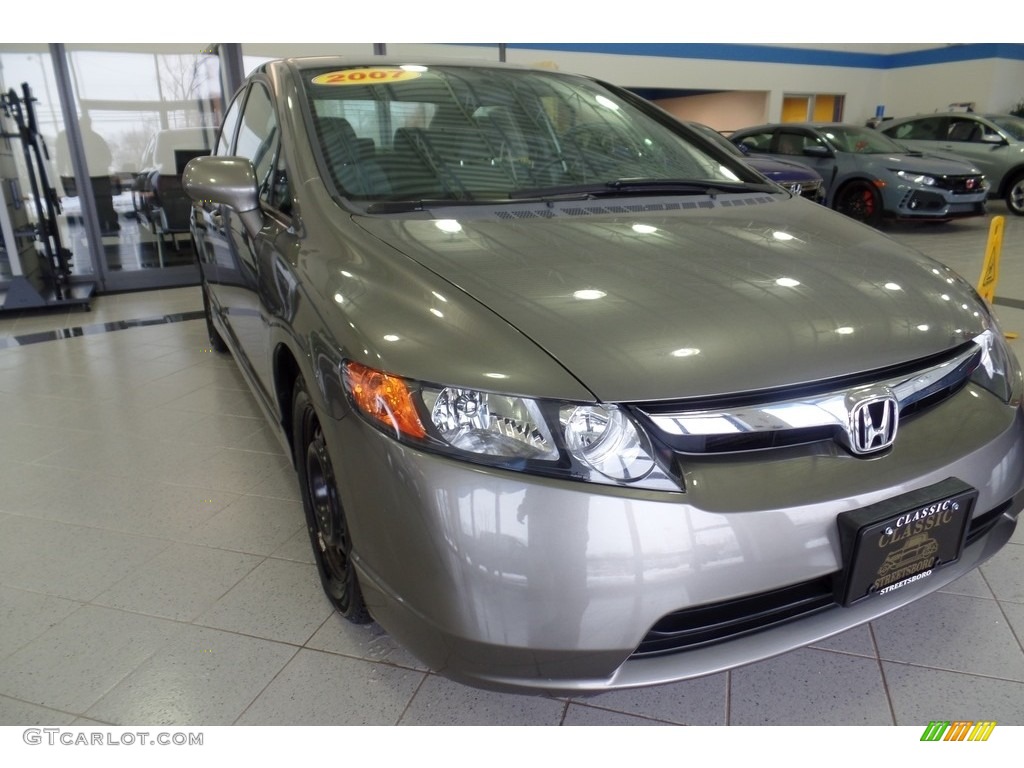 2007 Civic LX Sedan - Galaxy Gray Metallic / Gray photo #6