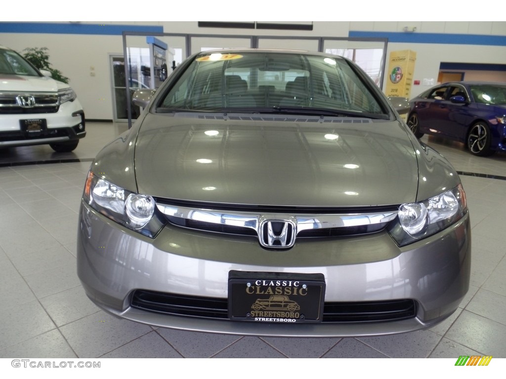 2007 Civic LX Sedan - Galaxy Gray Metallic / Gray photo #13
