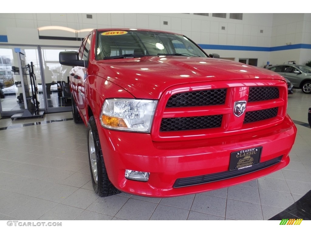 2012 Ram 1500 Express Crew Cab 4x4 - Flame Red / Dark Slate Gray/Medium Graystone photo #6