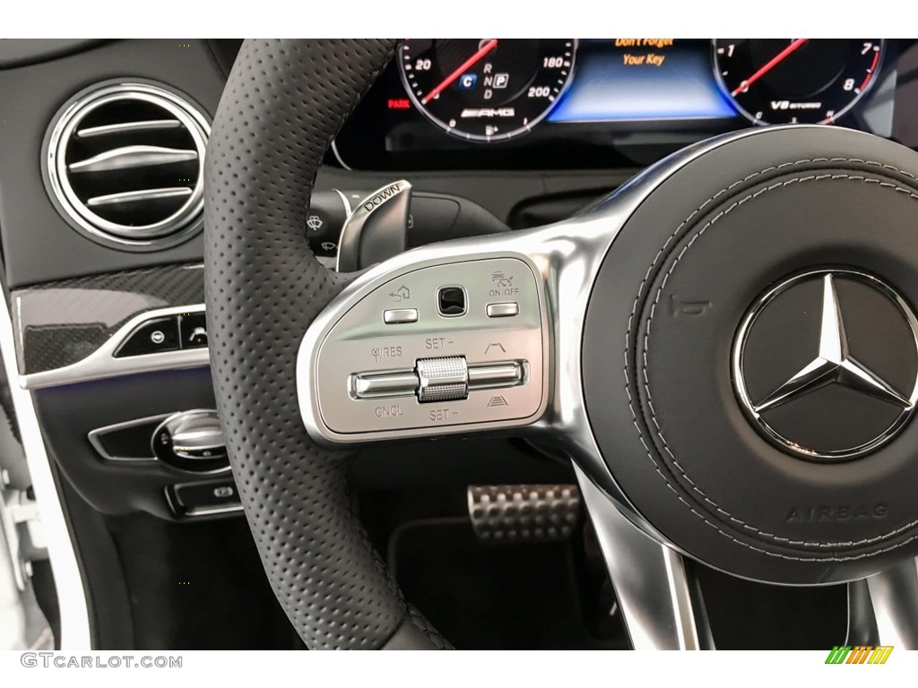 2019 Mercedes-Benz S AMG 63 4Matic Sedan Black Steering Wheel Photo #131449897
