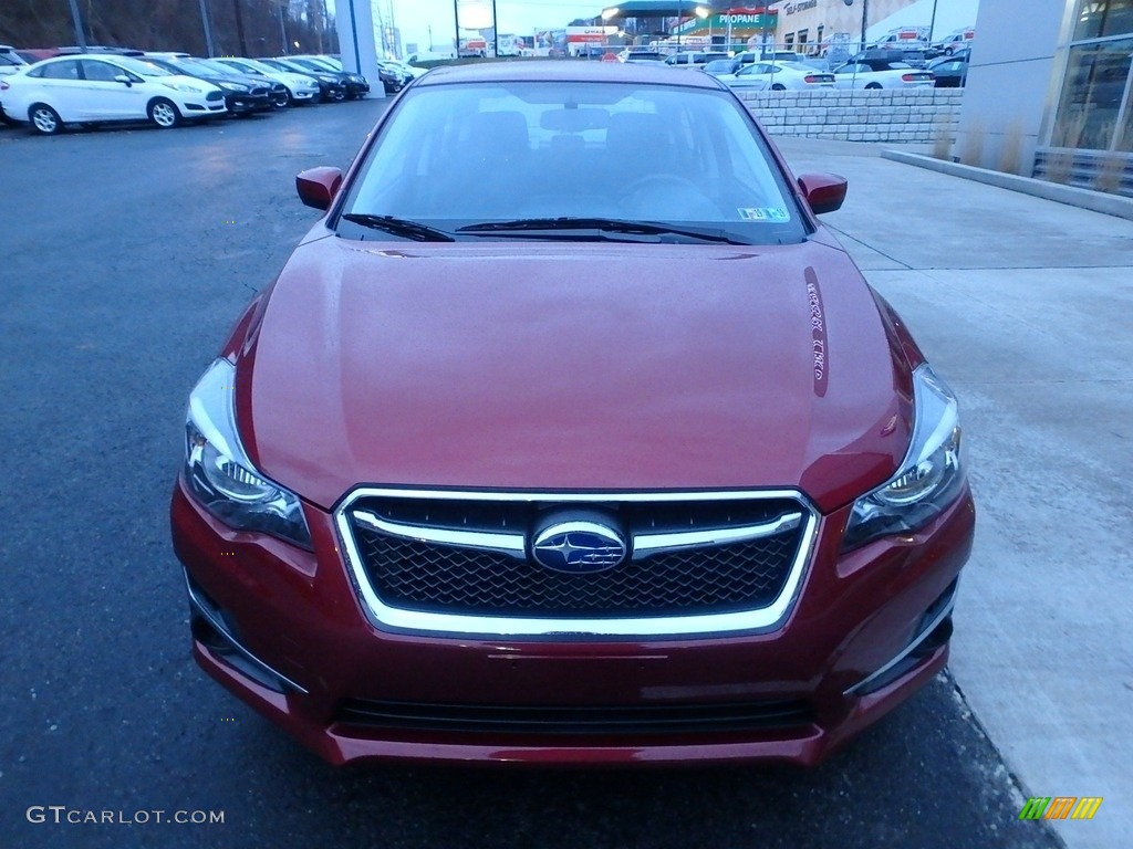 2016 Impreza 2.0i Premium 4-door - Venetian Red Pearl / Black photo #7