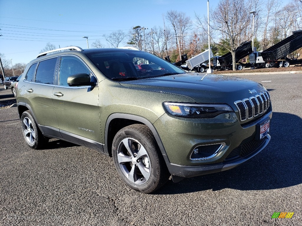 Olive Green Pearl 2019 Jeep Cherokee Limited 4x4 Exterior Photo #131453401