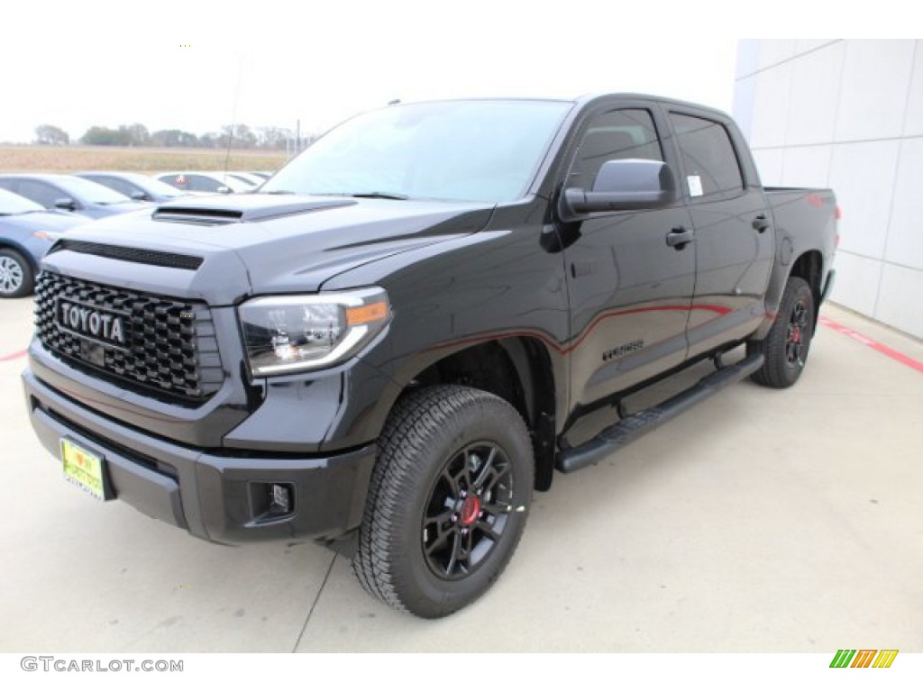 2019 Tundra TRD Pro CrewMax 4x4 - Midnight Black Metallic / TRD Pro Black w/Red Accent photo #4