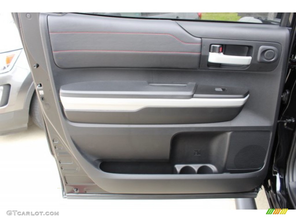 2019 Toyota Tundra TRD Pro CrewMax 4x4 TRD Pro Black w/Red Accent Door Panel Photo #131453833