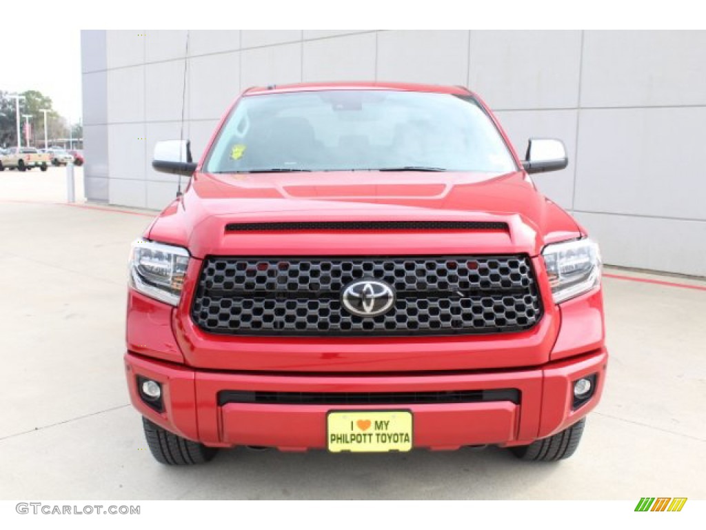 2019 Tundra Platinum CrewMax 4x4 - Barcelona Red Metallic / Black photo #3