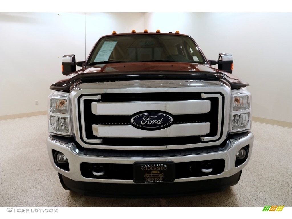 2016 F250 Super Duty XLT Crew Cab 4x4 - Ruby Red Metallic / Adobe photo #2
