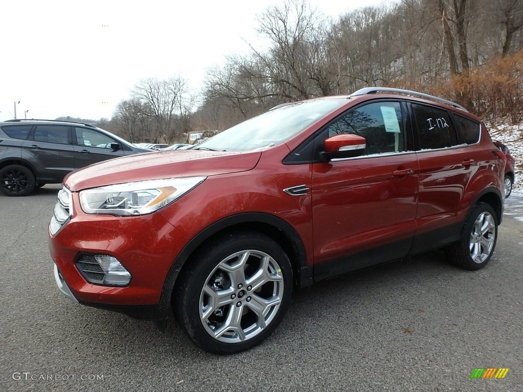 2019 Escape Titanium 4WD - Sedona Orange / Chromite Gray/Charcoal Black photo #7