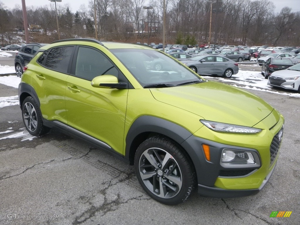 2019 Kona Ultimate AWD - Lime Twist / Black photo #3