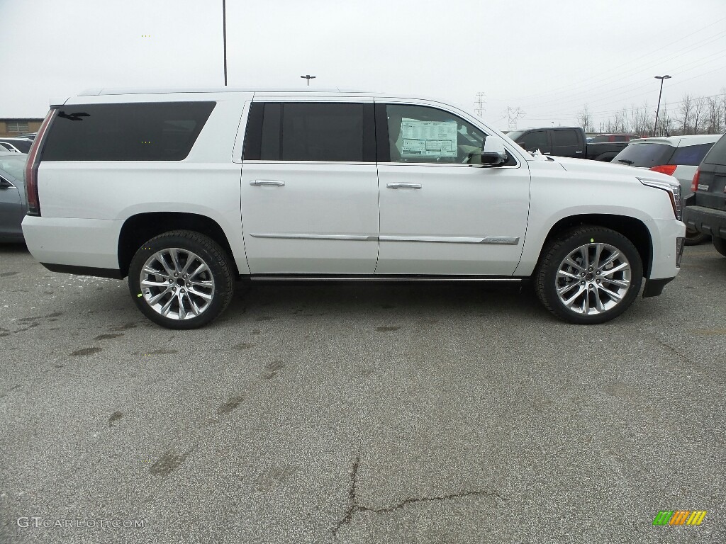Crystal White Tricoat 2019 Cadillac Escalade ESV Platinum 4WD Exterior Photo #131457043
