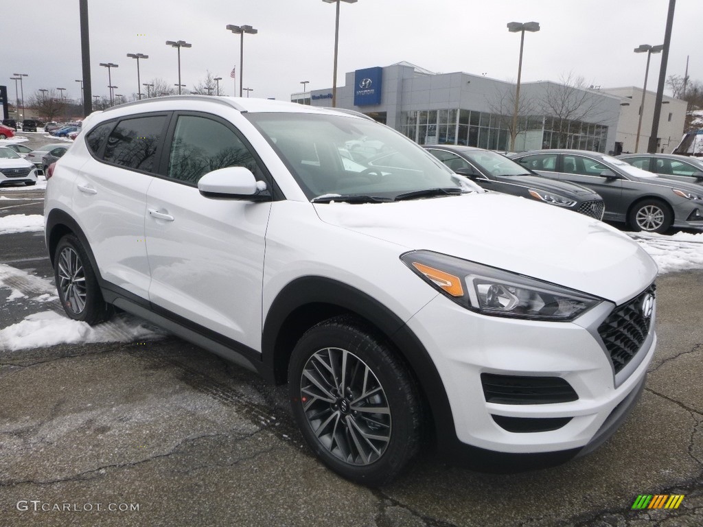 Cream White Pearl 2019 Hyundai Tucson SEL AWD Exterior Photo #131458165