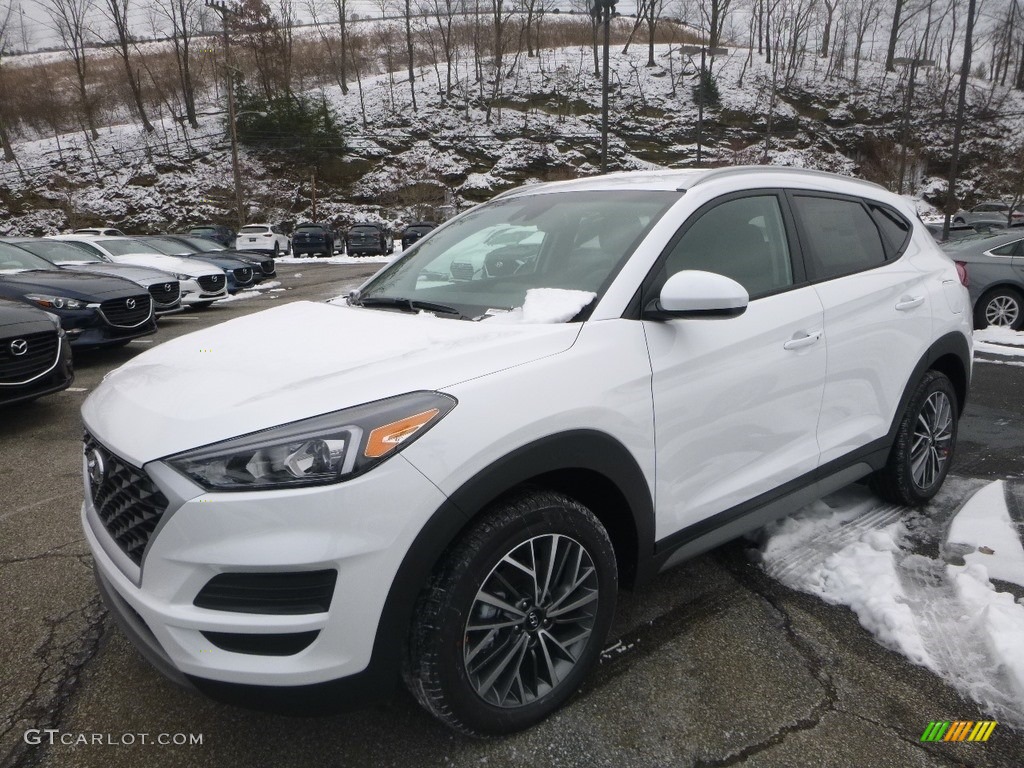 Cream White Pearl 2019 Hyundai Tucson SEL AWD Exterior Photo #131458222