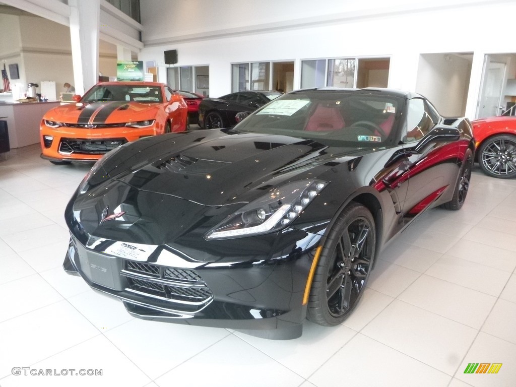 2019 Corvette Stingray Coupe - Black / Adrenaline Red photo #1