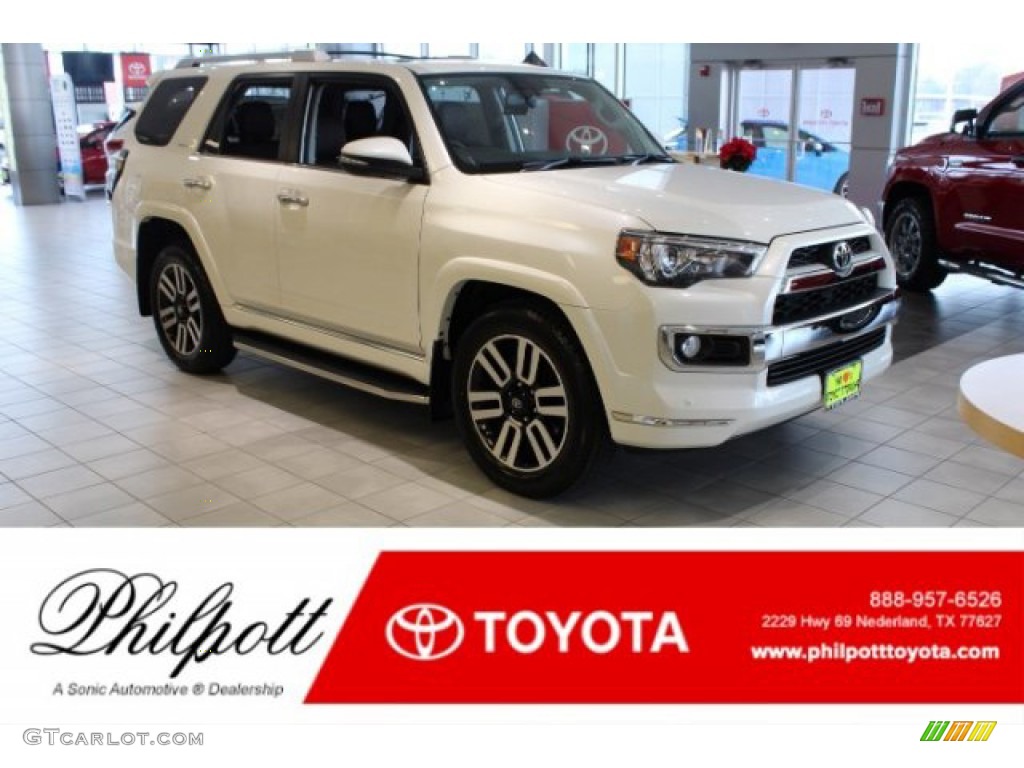 2019 4Runner Limited - Blizzard White Pearl / Redwood photo #1