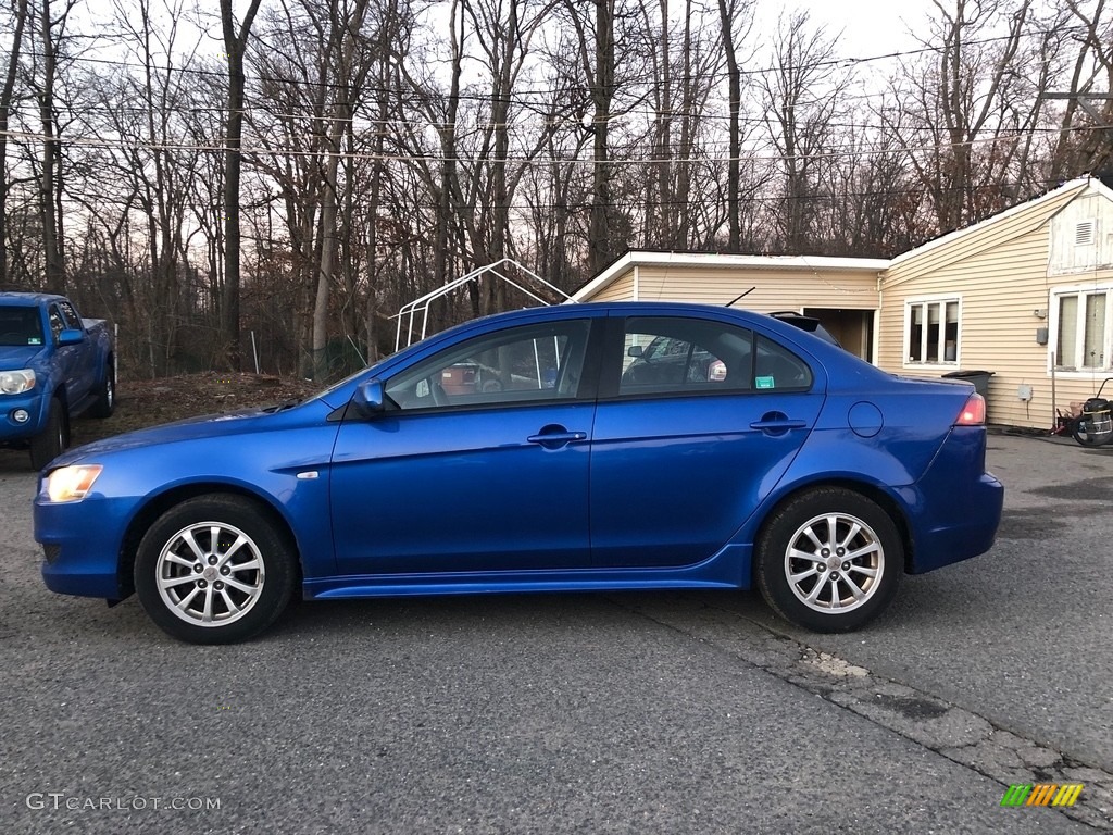 2010 Lancer ES - Octane Blue Metallic / Black photo #2