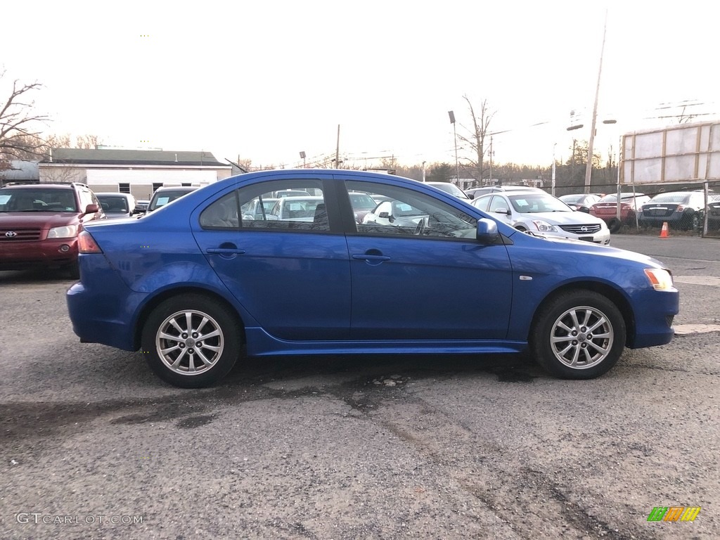 2010 Lancer ES - Octane Blue Metallic / Black photo #6