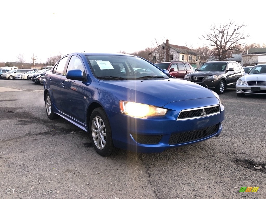 2010 Lancer ES - Octane Blue Metallic / Black photo #7