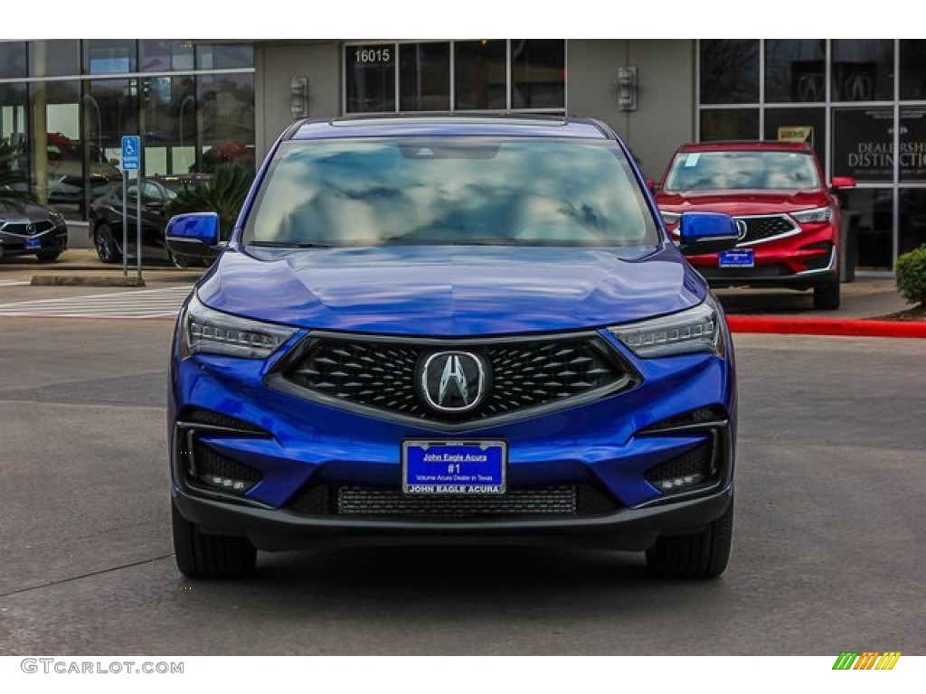 2019 RDX A-Spec AWD - Apex Blue Pearl / Red photo #2