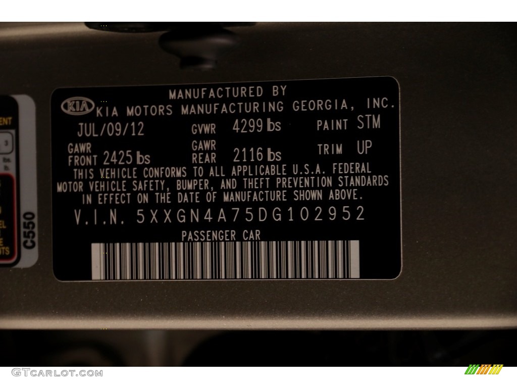 2013 Optima EX - Satin Metal Metallic / Beige photo #19