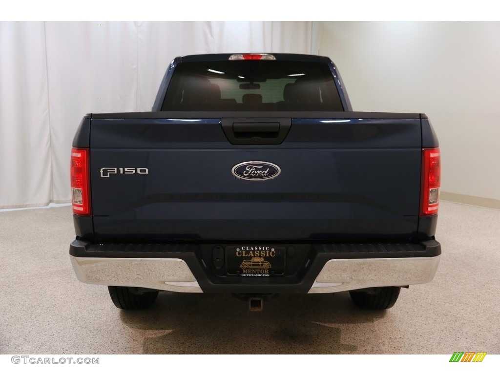 2016 F150 XLT SuperCab 4x4 - Blue Jeans / Medium Earth Gray photo #17