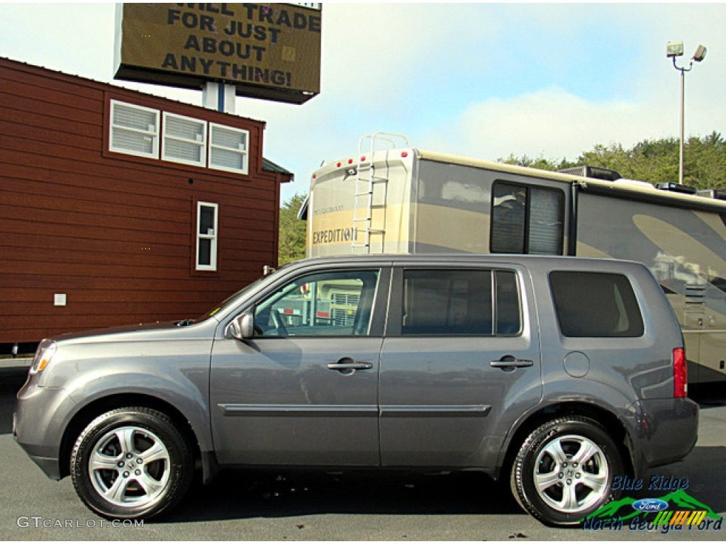 2015 Pilot EX-L 4WD - Modern Steel Metallic / Black photo #2