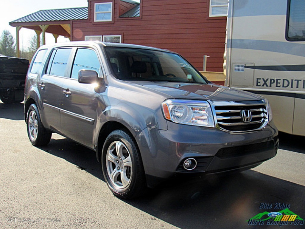 2015 Pilot EX-L 4WD - Modern Steel Metallic / Black photo #7