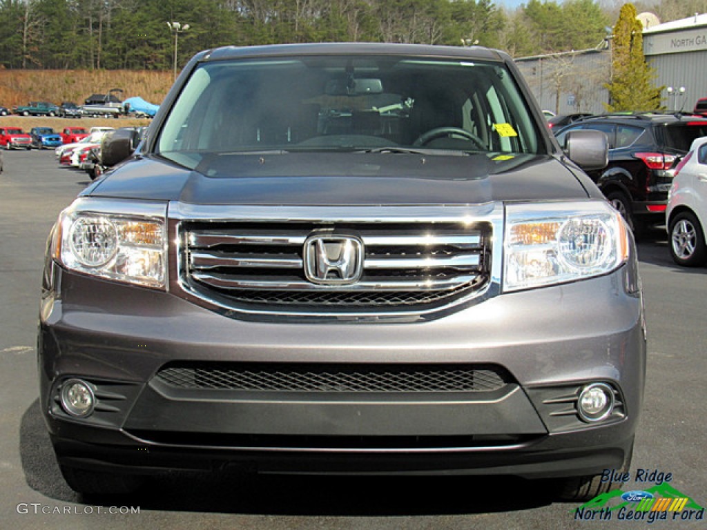 2015 Pilot EX-L 4WD - Modern Steel Metallic / Black photo #8