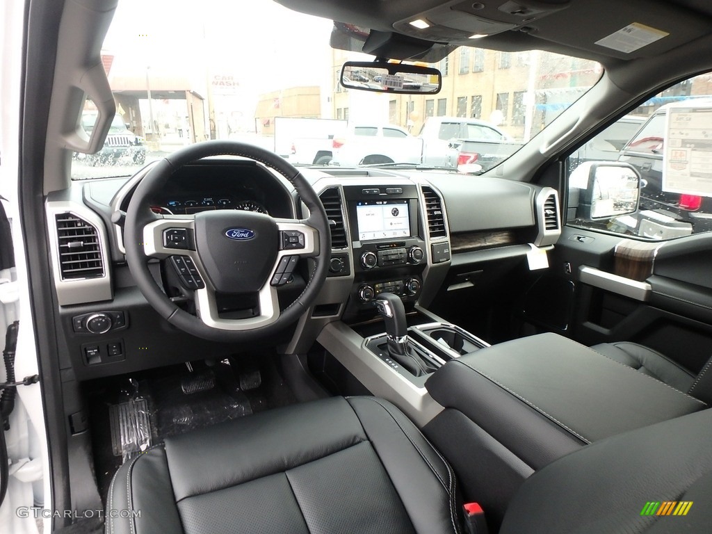 Black Interior 2019 Ford F150 Lariat SuperCrew 4x4 Photo #131473251