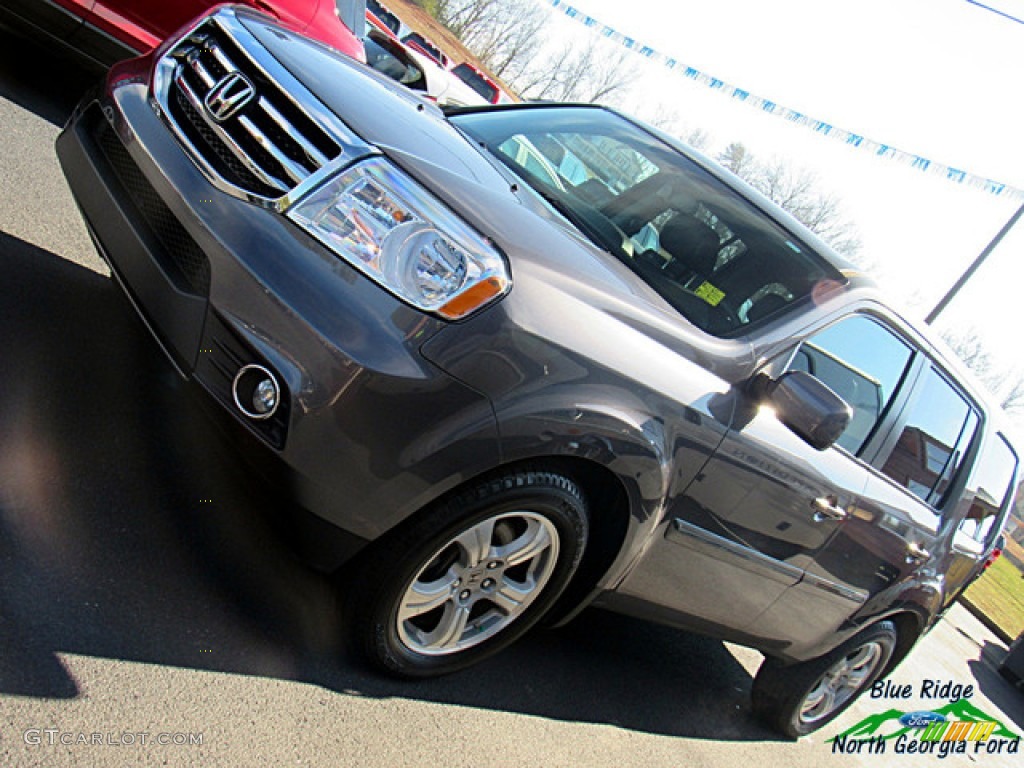 2015 Pilot EX-L 4WD - Modern Steel Metallic / Black photo #27