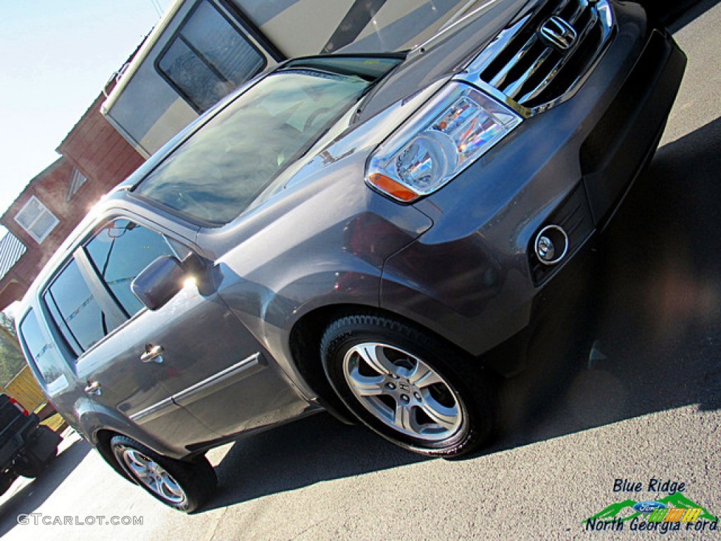 2015 Pilot EX-L 4WD - Modern Steel Metallic / Black photo #28