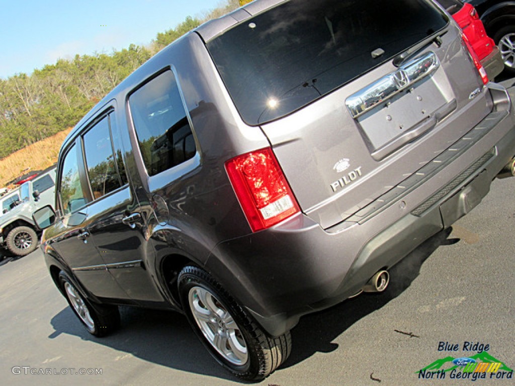 2015 Pilot EX-L 4WD - Modern Steel Metallic / Black photo #30