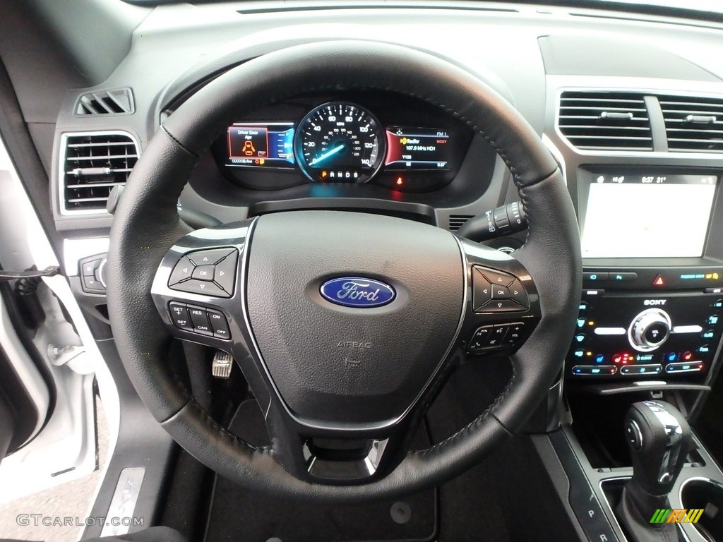 2019 Ford Explorer Limited 4WD Medium Black Steering Wheel Photo #131475567
