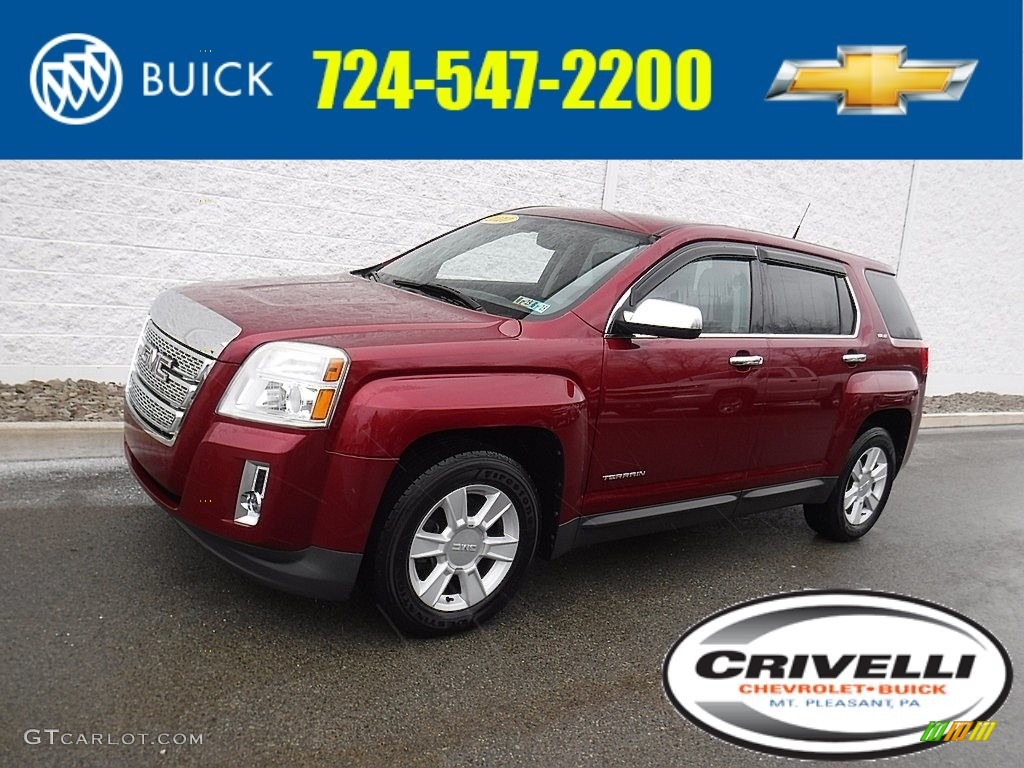 2010 Terrain SLE AWD - Merlot Jewel Metallic / Jet Black photo #1