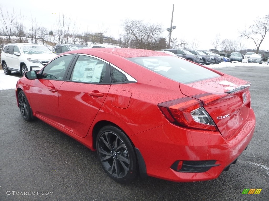 2019 Civic Sport Sedan - Rallye Red / Black photo #3