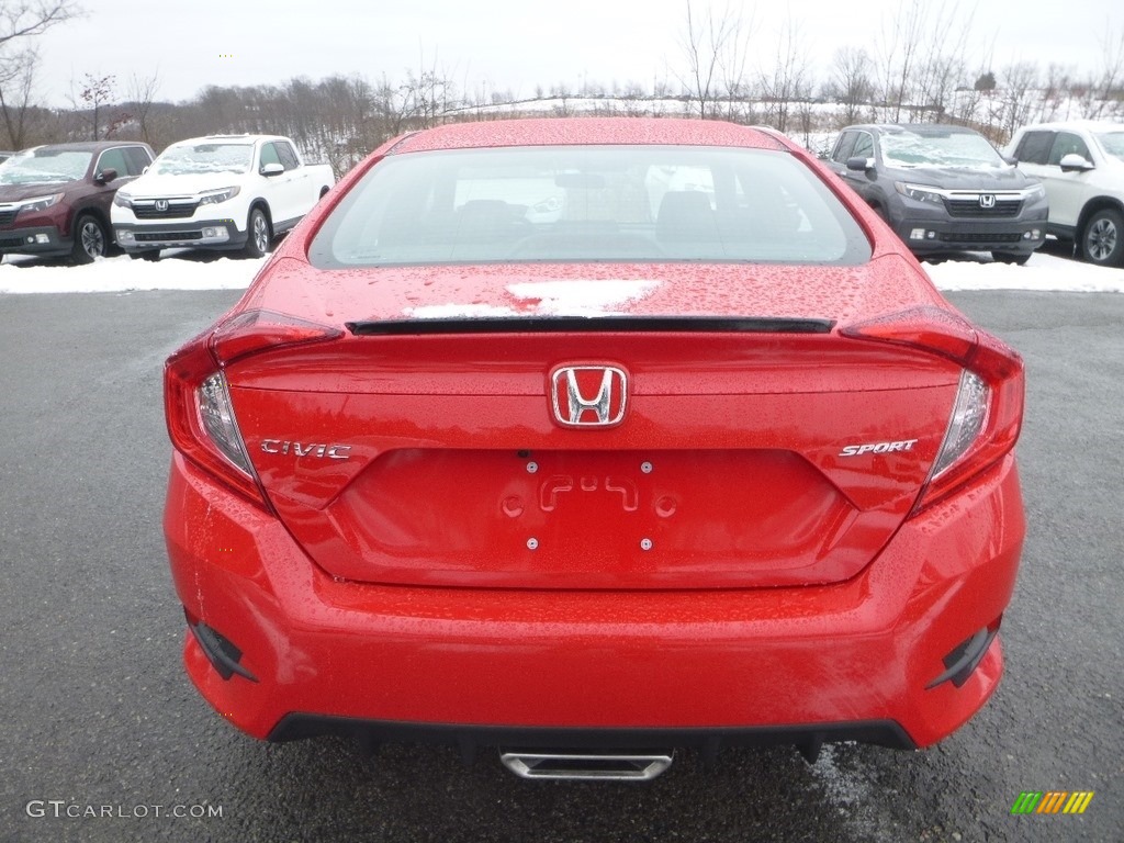 2019 Civic Sport Sedan - Rallye Red / Black photo #4