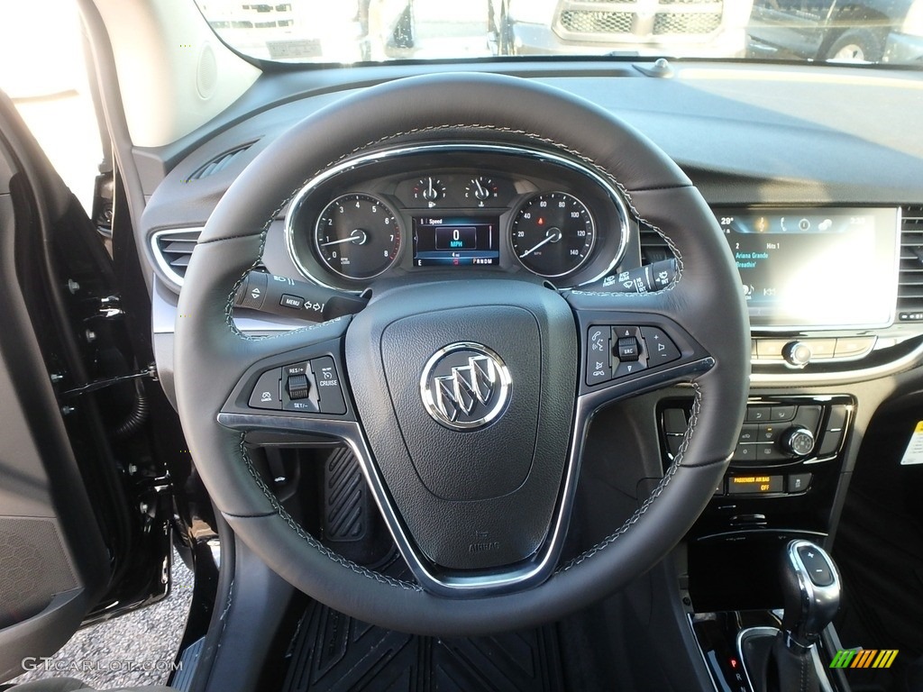 2019 Buick Encore Sport Touring AWD Ebony Steering Wheel Photo #131479938
