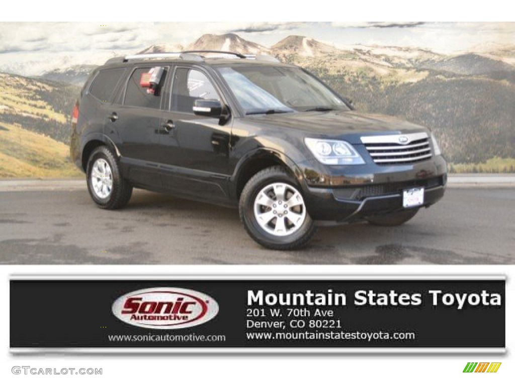 2009 Borrego LX V6 4x4 - Ebony Black / Black photo #1