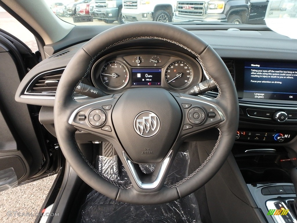 2019 Buick Regal Sportback Essence AWD Ebony Steering Wheel Photo #131484138