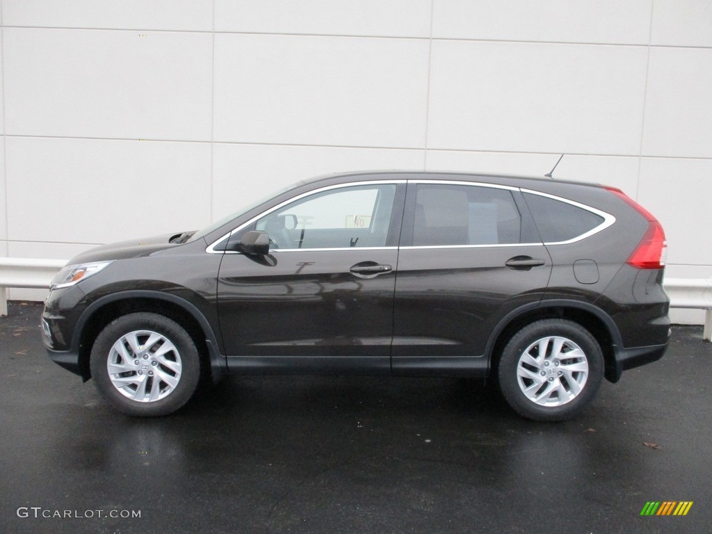 2016 CR-V EX AWD - Kona Coffee Metallic / Black photo #2