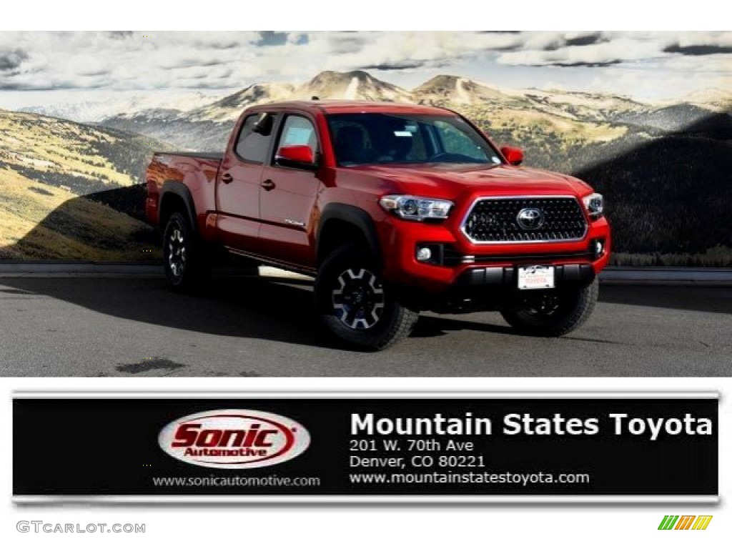 2019 Tacoma SR5 Double Cab 4x4 - Barcelona Red Metallic / TRD Graphite photo #1