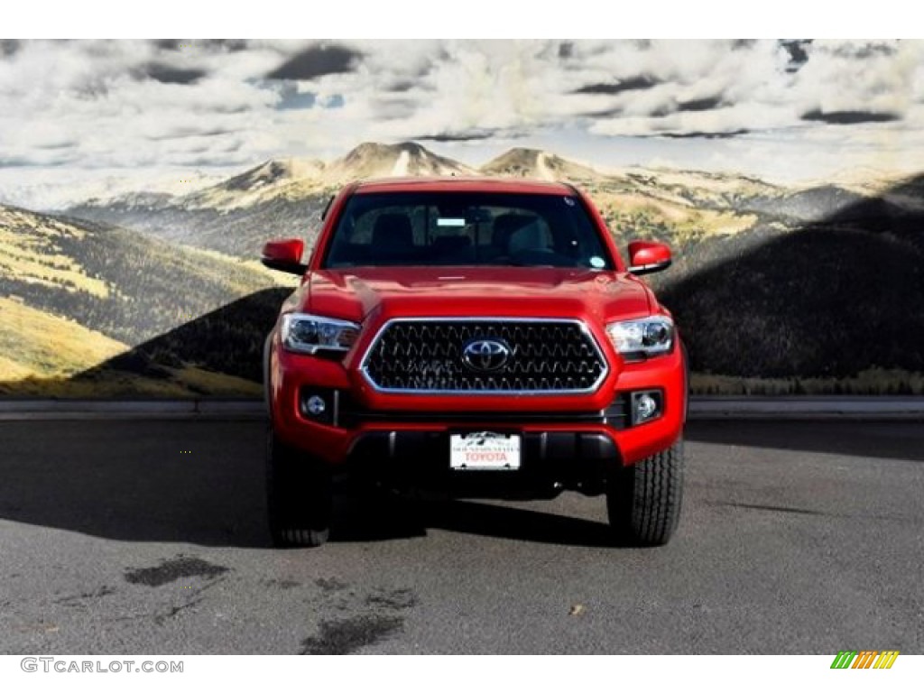 2019 Tacoma SR5 Double Cab 4x4 - Barcelona Red Metallic / TRD Graphite photo #2
