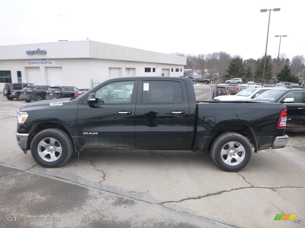 2019 1500 Big Horn Crew Cab 4x4 - Black Forest Green Pearl / Black/Diesel Gray photo #2