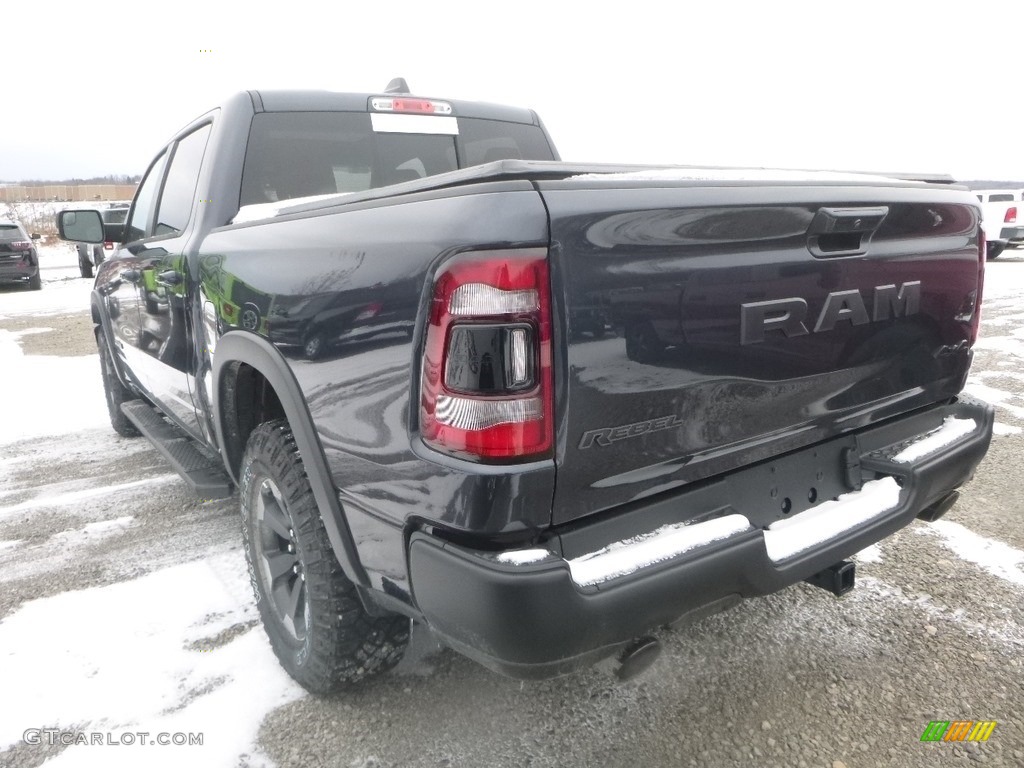 2019 1500 Rebel Crew Cab 4x4 - Maximum Steel Metallic / Black/Red photo #4