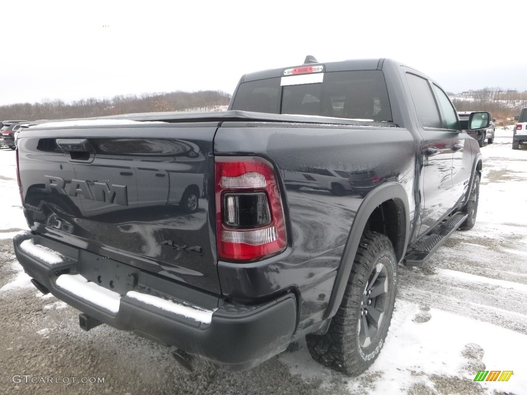 2019 1500 Rebel Crew Cab 4x4 - Maximum Steel Metallic / Black/Red photo #6