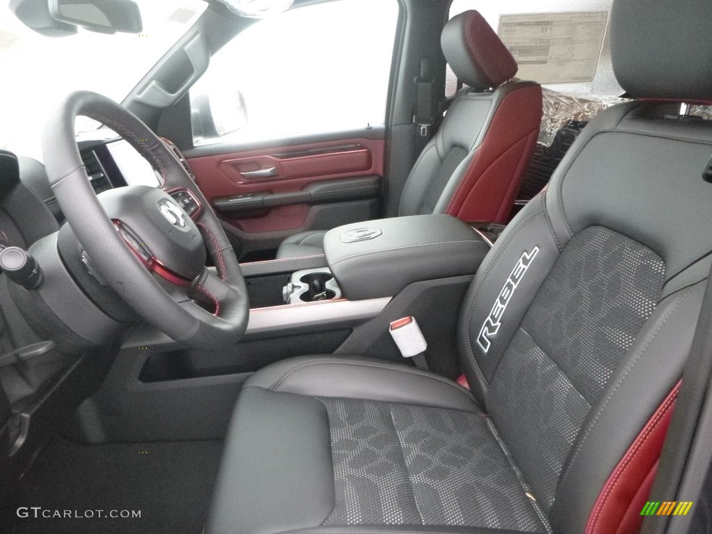 Black/Red Interior 2019 Ram 1500 Rebel Crew Cab 4x4 Photo #131490055