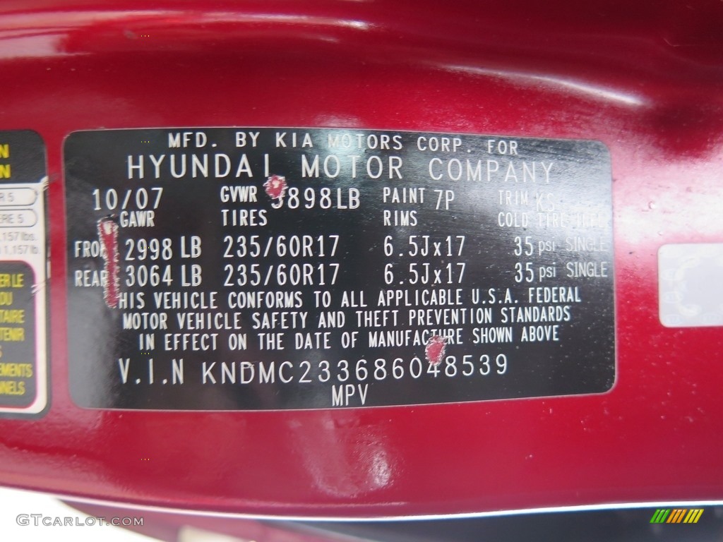 2008 Entourage Limited - Cranberry Red / Gray photo #32