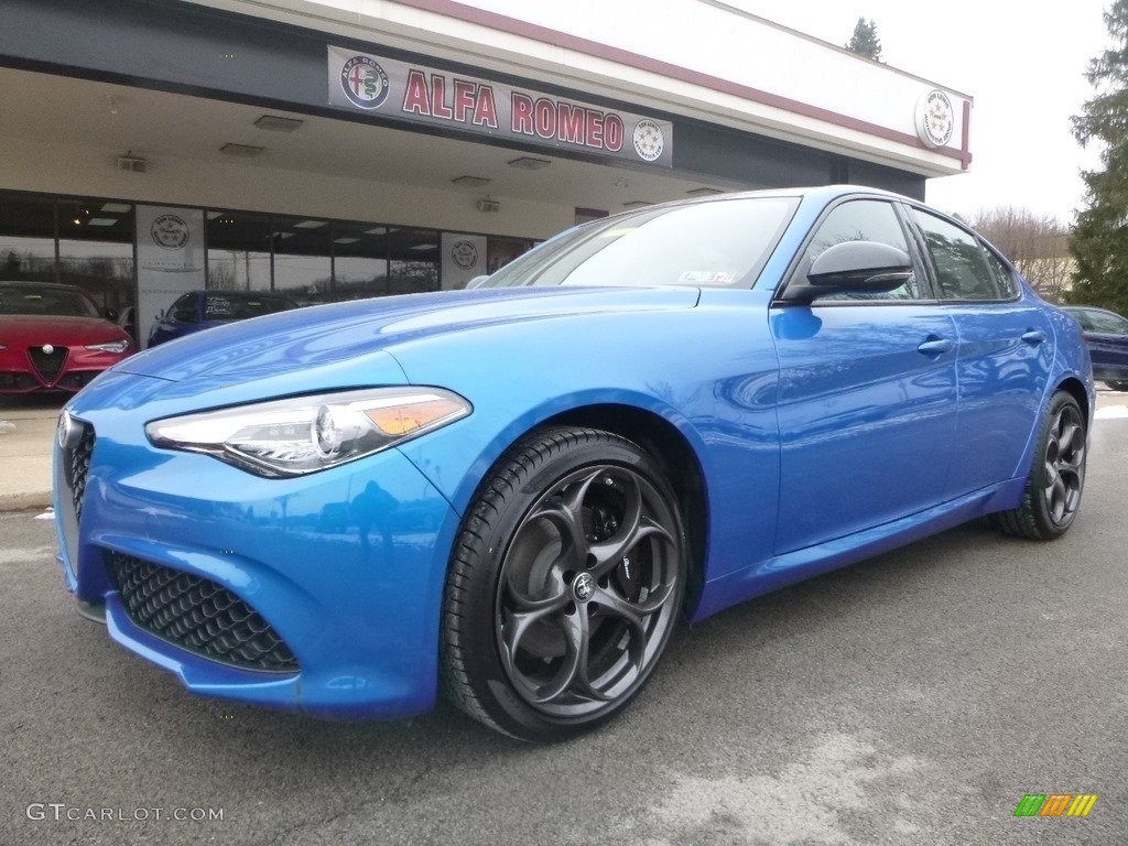2019 Giulia Sport AWD - Misano Blue Metallic / Black photo #2