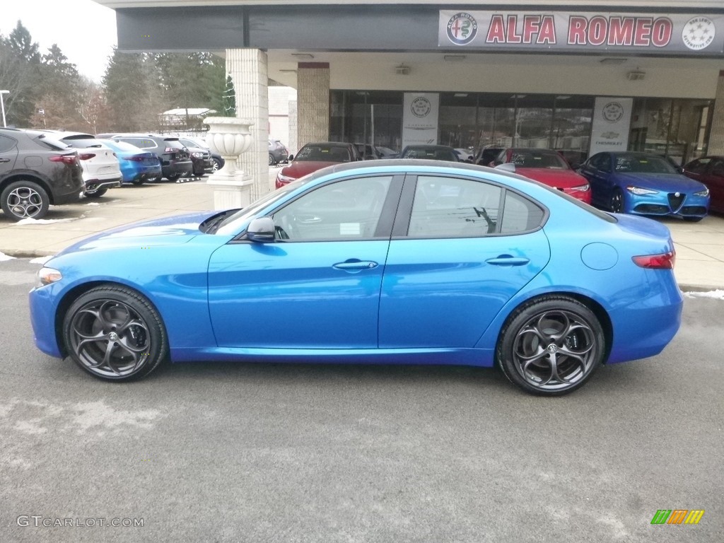 2019 Giulia Sport AWD - Misano Blue Metallic / Black photo #4