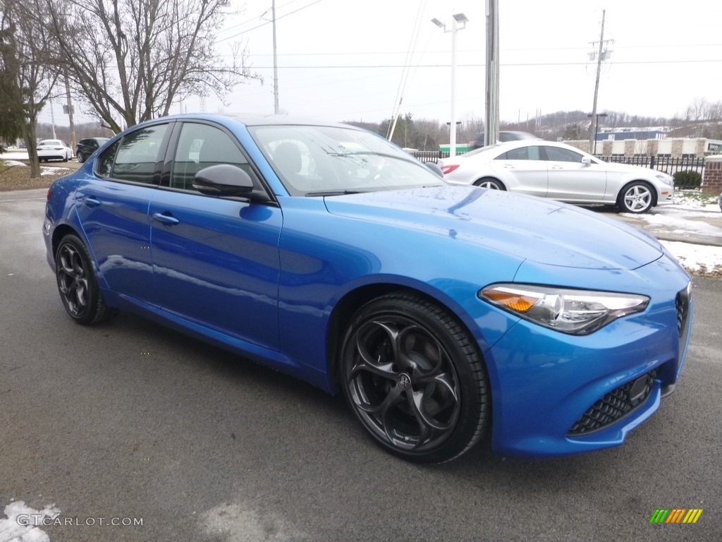 2019 Giulia Sport AWD - Misano Blue Metallic / Black photo #12